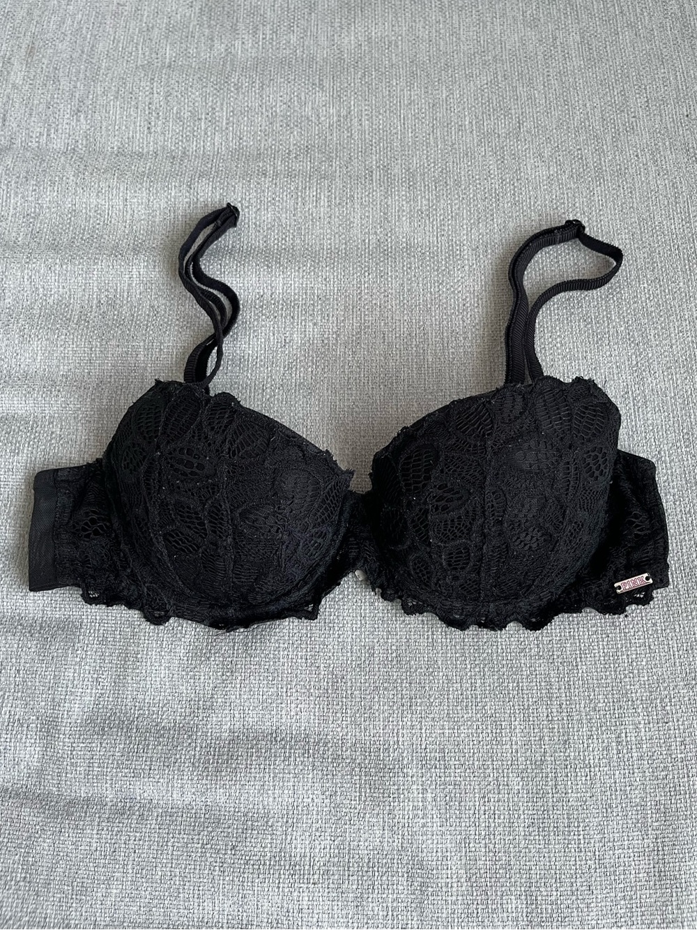 PINK “Date Push-Up” Lace Balconette Bra 32B